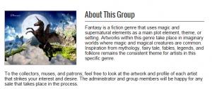 I am a new administrator for the fantasy art group on Fine Arts America